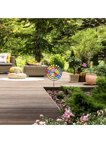 relaxdays 4x Windrad in Bunt - (B)35,5 x (H)73,5 x (T)15 cm