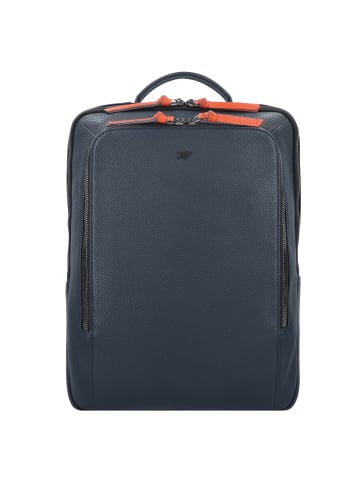 Braun Büffel Novara Rucksack Leder 43 cm Laptopfach in dunkelblau