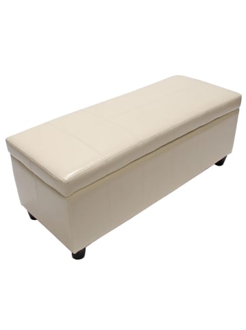 MCW Sitzbank Arezzo mit Aufbewahrung, LEDER, 114x38x45cm, creme