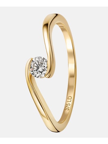 Diamant L'éternel Ring aus 375 Gelbgold mit 0.15 Karat Diamant