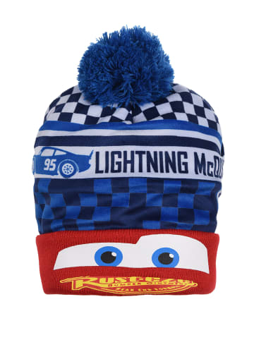 Disney Cars Wintermütze mit Bommel Beanie in Blau