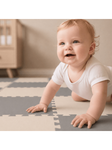 LittleTom Baby Spielmatte Luna 18-tlg. im zwei Farben Mix