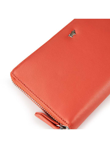 Braun Büffel Joy Geldbörse RFID Schutz Leder 19 cm in coral