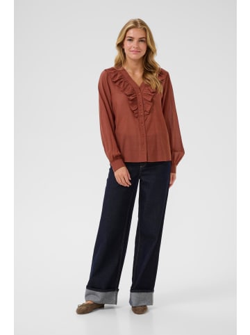 Kaffe Langarm-Bluse KAlane Regular fit in Henna
