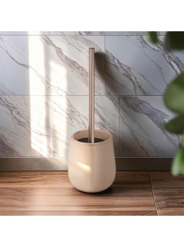 Wenko WC-Bürste mit Behälter SIRMIONE in Beige, (H) 40 x (L) 10,5 cm
