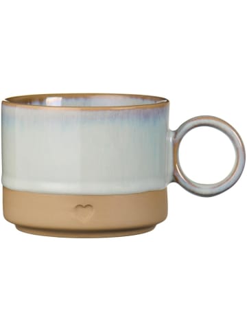 IB Laursen Keramik Tasse mit Henkel Heart in hellblau