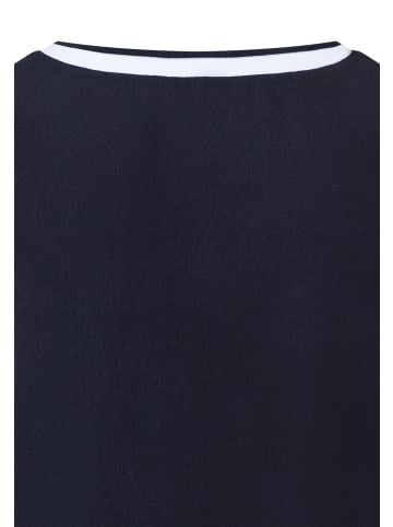 More & More Blusenshirt mit Kontrastabschlüssen in marine