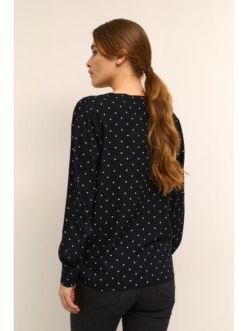 Kaffe Langarm-Bluse KAjoyce Regular fit in Black/White Dot
