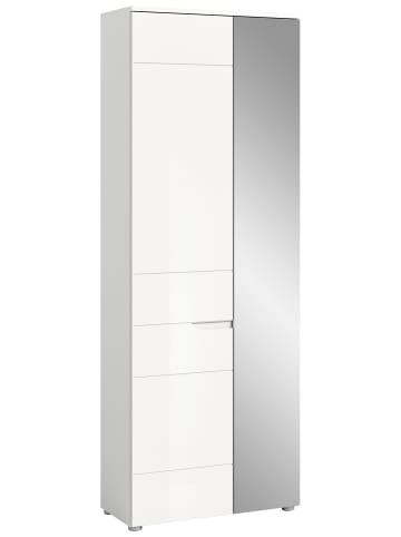 xonox.home Garderobenschrank  (B/H/T: 68x193x37 cm) in weiß und weiß Hochglanz