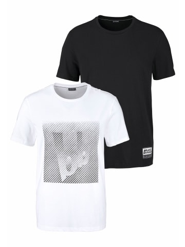 Bruno Banani T-Shirt in schwarz, weiß
