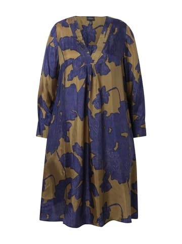 Ulla Popken Midikleid in dunkles marine