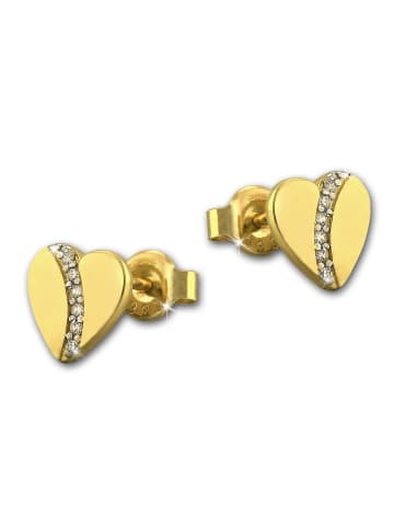 GoldDream Ohrringe Gold 333 Gelbgold - 8 Karat Herz Ohrstecker