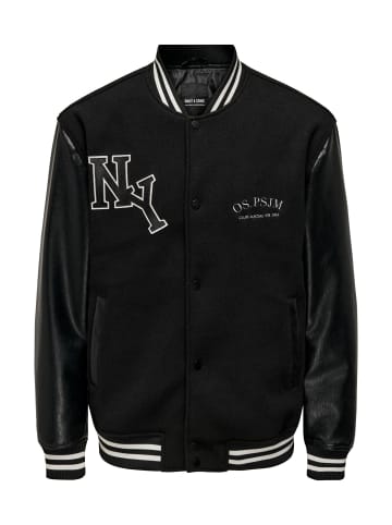 Only&Sons Jacke 'Jay Varsity' in schwarz