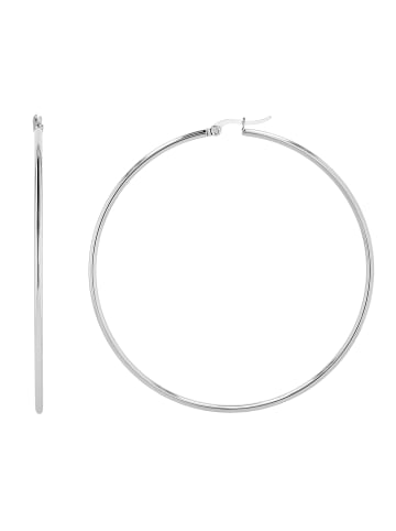 Adeliás Damen Ohrringe – Creole aus Edelstahl in silber