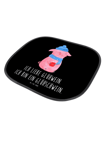 Mr. & Mrs. Panda Hitzeschutz Auto Schwein Glühwein mit Spruch in Schwarz