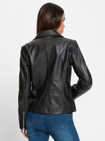 Heine Leder-Jacke in schwarz