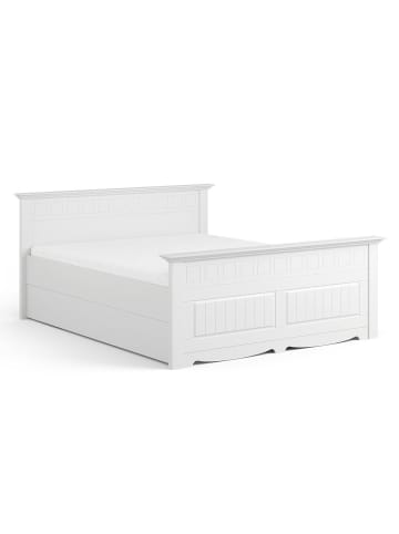 Feldmann-Wohnen Bett Belluno Elegante Kiefer weiß lackiert x / 214 / 95cm