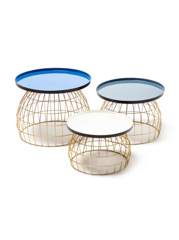 Kayoom Beistelltisch Set Laudatio in blau - grau - weiß