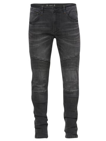 KOROSHI Jeans Biker Skinny Fit in Schwarzer Denim