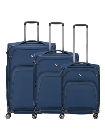 Roncato Gateway 4 Rollen Kofferset 3-teilig mit Dehnfalte blue