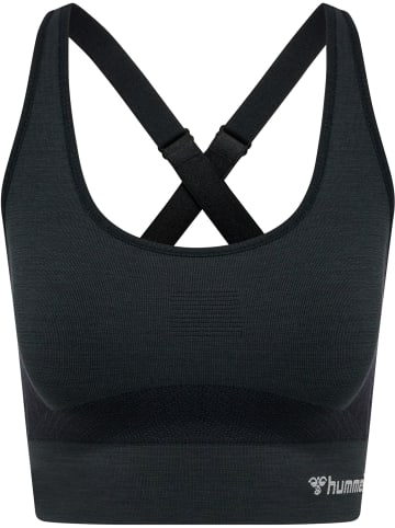 Hummel Hummel Top Hmlclea Yoga Damen Atmungsaktiv Feuchtigkeitsabsorbierenden Nahtlosen in BLACK MELANGE