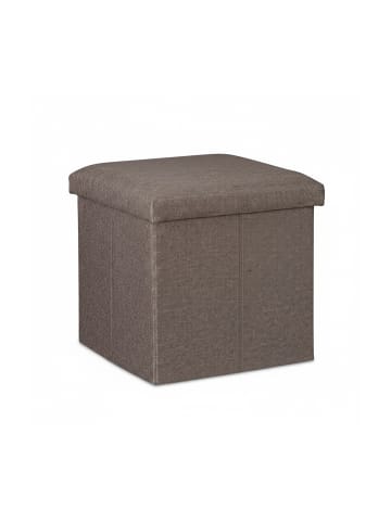 relaxdays Sitzhocker in Graubraun - (B)37,5 x (H)37 x (T)37,5 cm