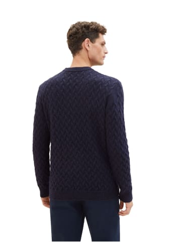 Tom Tailor Pullover COSY CABLE KNIT in Blau