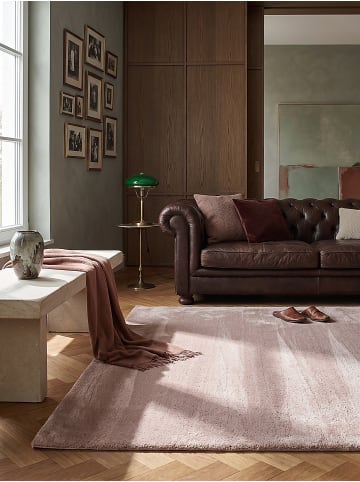 KADIMA DESIGN Teppich Kurzflor Uni rutschhemmend pflegeleicht Wohnzimmer Flur in Rosa