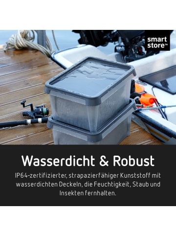 SmartStore 4er-Set Aufbewahrungsbox Dry Anthrazit 13L