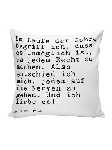 Mr. & Mrs. Panda Zier Kissen Im Laufe der Jahre... mit Spruch in Weiß