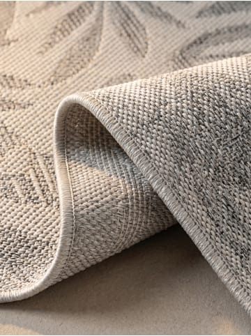 KADIMA DESIGN Outdoorteppich Boho Wetterfest UV-beständig Waschbar in Grau