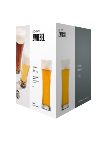 Schott Zwiesel 4er Set Weizenbiergläser Beer Basic 300 ml in transparent