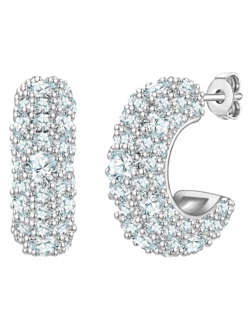 Yokoamii Ohrringe aus Messing mit Zirkonia in silber