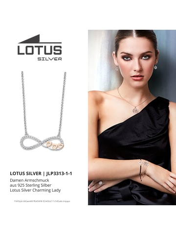 LOTUS silver Anhänger Silber 925 Sterling Silber Herz, Unendlichkeit Halsketten