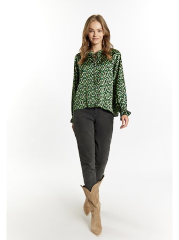 IZIA Damen Bluse in Grün Mehrfarbig