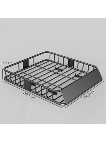 HOMCOM Dachträger,110,5L x 99,5B x 18,5H cm,Schwarz
