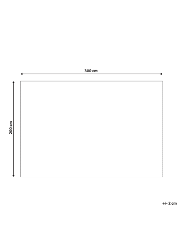 Beliani Geflochtener Teppich SINANKOY in Schwarz - (W) 200 x (L) 300 cm