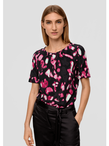 s.Oliver BLACK LABEL Bluse kurzarm in Schwarz