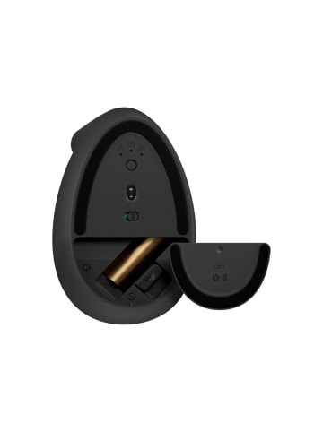 Logitech Ergonomische Maus für Linkshänder mit Bluetooth in Grau