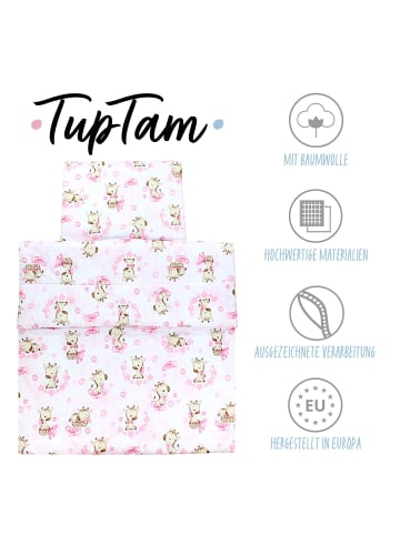 TupTam Kinder Bettdecken Set Gemustert in rosa Modell 1