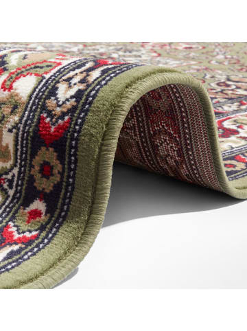 Nouristan Orientalischer Kurzflor Teppich Parun Täbriz grün