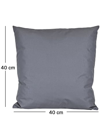 JACK 2er Set Outdoor Kissenhülle 40x40cm Uni in Blaugrau