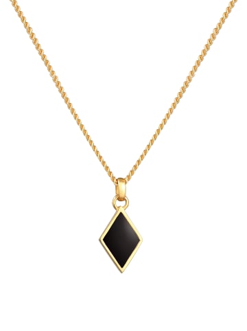 KUZZOI Halskette 925 Sterling Silber Geo in Gold