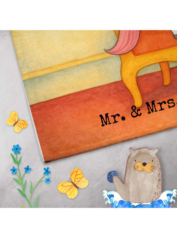 Mr. & Mrs. Panda Gästehandtücher Einhorn Prinzessin Design mit S... in Weiß