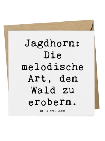 Mr. & Mrs. Panda Deluxe Karte Spruch Jagdhorn Magie mit Spruch in Weiß