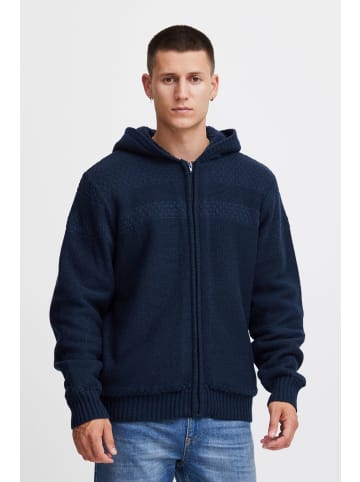 BLEND Strickjacke BHPullover 20715875  Gefütterte Strickjacke mit Kapuze in Blau