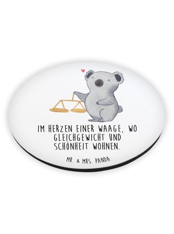 Mr. & Mrs. Panda magnet Waage Astrologie mit Spruch in Weiß