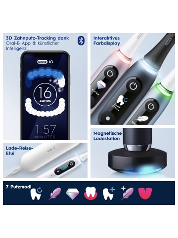 Oral-B Elektr. Zahnbürste "iO9 + LadeReiseetui" +12 Aufsteckbürsten "Sanfte Reinigung"