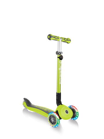 GLOBBER GO-UP DELUXE LIGHTS in lime grün, mit Leuchtrollen