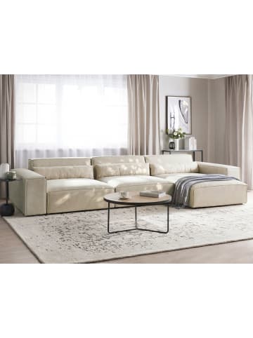 Beliani 4-tlg Modulsofa HELLNAR in Beige linksseitig